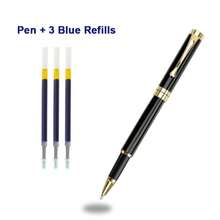 A Luxurious Metallic Black Ballpoint Pen/Heavy-Feel Men's And Women's Executive Pen/High-End Business Gift Pen/Smooth Writing/Business, Office, School And Signature, High-End Corporate Gift Ideas - Black - View 12