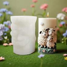 Forest Animal Series - Giraffe Silicone Candle Mold, Suitable For Making Candles, Resin, Plaster, Gifts, Decorations, And Souvenirs - White - View 3