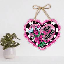 Heart Shaped Hanging Ornament, Decoration For Valentine's Day, Home Decor - Pink - View 4