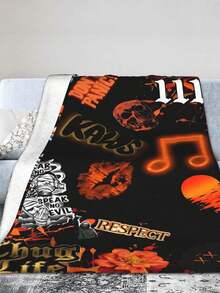 Kawss Kawaii Kaw  Blanket Flannel Blanket, Super Comfortable Winter Warm Blanket Summer Air Conditioning Blanket, Soft And Light Bed Sofa Decoration, Not Easy To Shed, - 黑色 - 查看 3