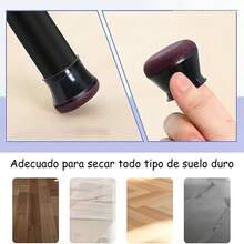 Wzenclave16 Piezas Protectores para Patas de Sillas Almohadillas Antideslizantes Silicona y Fieltro para Muebles Protección para Pisos Duros Madera, Cerámica y Laminado, Evita Ruidos y Rayaduras - 1 - Ver 3