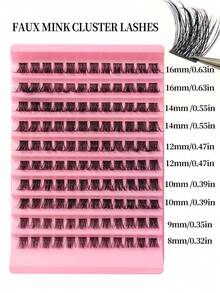 120 Peças Agrupamentos de Cílios Encaracolados Tipo D de 8-16mm, Olhar Natural e Frisado, Ultramacio e Leve, Cílios Falsos Segmentados Reutilizáveis para Iniciantes, Cílios Agrupados Reutilizáveis, Cílios Falsos, Cílios Individuais DIY