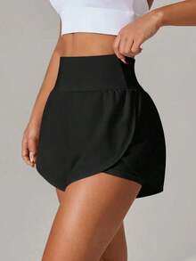 Women's Summer Sweat-Absorbent Breathable Sports Shorts - Black - View 4
