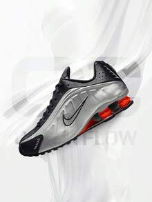 Nike Shox R4 Black Metallic Silver (2025)– Men's Lifestyle Sneakers – Shoes For Man -Vintage-Spring & Summer-Inspired Running Shoes, Shock-Absorbing Comfort, Gym To Streetwear Casual Wear-Easter Gift–HQ1988 002 - 金屬銀 - 查看 1
