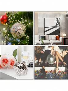 1 Roll, 91cm, Mirror Mosaic Self-Adhesive Decorative Film. Ideal For Parties, Clothing And Handbags, Disco Ball Decorations, Festive Home DIY, And Sparkling Craft Materials. - Multicolor - View 4