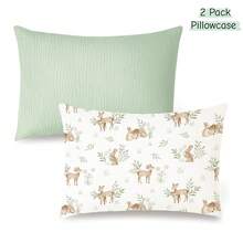 13x18英寸幼儿枕套，柔软透气，轻便旅行枕套，信封式封口，适合婴幼儿使用 - 彩色 - 查看 10