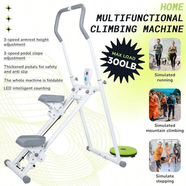 Stepper For Home Exercise, Vertical Climber Exercise Machine For Full Body Cardio, Folding Stair Climber With Adjust...
