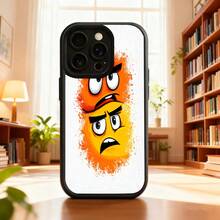 Cubierta de teléfono con diseño de  enfadado naranja y amarillo para iPhone 14 Pro Max blanco ideal para uso diario en casa o oficinaAplicable a teléfonos Apple y Galaxy. - Blanco - Ver 1