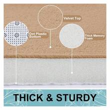 Memory Foam Bath Mat 47x17, Extra Soft And Absorbent Bathroom Mats, Non Slip Washable Carpet For Floor, Shower And Tub, - 多色48 - 查看 2