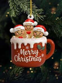 1pc Customized Ginger Shred Man Family First Christmas Acrylic Ornament - Personalized Christmas Birthday Gifts For Mom, Dad, Brother, Sister, - Home Is Where Love Lives,Customize Family Member Names,Christmas Tree Ornaments,Ginger Shred Man Family Christmas Gifts,Personalized Gifts,Customized Christmas Gifts,Christmas - Multicolor - View 12