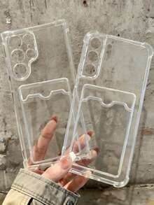 1 pieza Funda protectora, carcasa transparente con ranura para tarjeta, funda de TPU resistente a golpes "Carcasa de teléfono con diseño de planetas y extraterrestres en estilo lindo, temática espacial divertida y moderna, ideal para amantes del universo" Compatible con iPhone16/15/14/13/12/11/XS/XR/X/PLUS/PRO/PROMAX, compatible con Galaxy A21/A24/A25/A32/A34/A35/A54/A55, Galaxy S25/S24/S23/S22/S21 Ultra/Plus, agarre cómodo, regalo festivo para amigos, novia, novio, familia - transparente - Ver 5