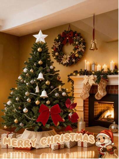 Burgundy Velvet Christmas Tree Bow, Dark Color Bow Decor, Christmas Tree Bow, Suitable For Gift Wrapping, Door Decor, Vintage Wreath, Country Holiday Decoration