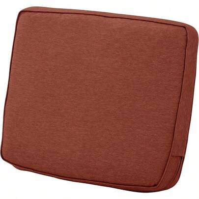 Classic Accessories Montlake WaterResistant 19 X 20 X 4 Inch Patio Lounge Back Cushion Heather Henna Red Outdoor Loveseat Cushions