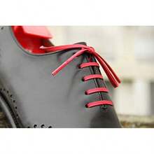 20-60" Premium Flat Waxed Cotton Bootlaces Shoelaces - [] 牛血紅 - 查看 4