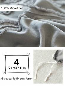 2/3-Piece Gray Tufted Textured Polyester Duvet Cover Set, A Unique Bohemian Retro Bedding Set, Suitable For All Seasons (1 Duvet Cover + 1/2 Pillowcases), Soft And Breathable, No Filling.