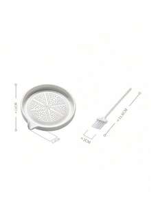 1pc Ceramic Food Grinder With Brush, Multi-Functional Ceramic Potato Masher, Manual Ginger Garlic Carrot Grinder Kitchen Tool