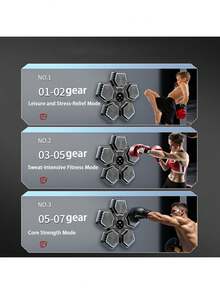 1个蓝牙智能音乐拳击沙袋，拳击训练用壁式沙袋，缓解压力