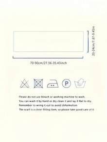 This Elegant Color-Block Crossover Scarf Features A Fashionable White And Beige Bow Design, Adorable And Warm, Making It The Perfect Choice For Valentine's Day, Christmas, And New Year Gifts. The Scarf Comes In Multiple Color Options, And This Casual And Versatile Scarf Is Thick And Warm, An Ideal Gift For Valentine's Day, Christmas, And Ramadan. - Multicolor - View 12