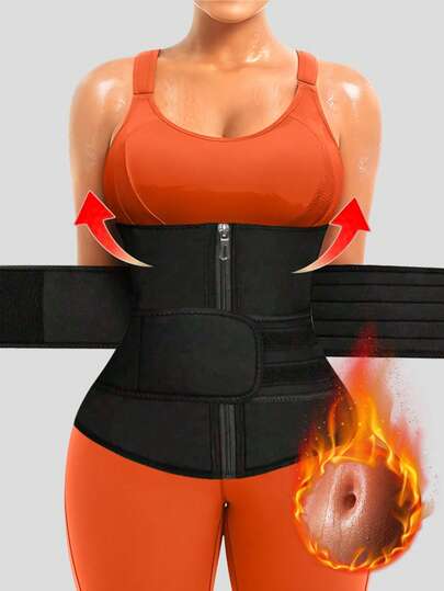 1pc Women's Sports Waist Trainer, Female Waist Trainer Belt, Women's Waist Trimmer, Abdominal And Waist Shaping Corset, Abdominal And Waist Cincher, Shapewear, Waist Trainer, Abdominal Support Belt, Abdominal Binder, Sauna Waist Belt, Exercise Waist Belt, Abdominal Training Tool, Sportswear, Shaping Device, Exercise Waist Belt Abdominal Training, Corset Waist Belt, Women's Abdominal Control Belt, Yoga Running Waist Belt, Gift For Friends
