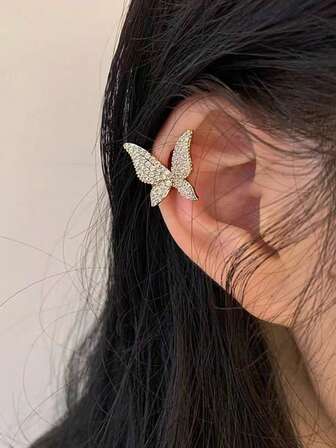 Minimalist Luxury Butterfly Ear Clip For Women, No Piercing Ear Cuff Elegant Earrings