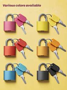 Colorful Mini Padlocks With Keys, Plastic Shell, Zinc Alloy Small Locks, Suitable For Luggage, Backpacks, Gym Lockers, Travel Bags, Classroom Locks, Also For Travel Storage Cabinets And Holiday Luggage. Colorful Plastic Padlocks, Suitable For Student Backpacks, Diaries, And Piggy Banks, Essential For School, Gym, Summer Travel, And A Great Gift For Family, Friends, And Loved Ones. - Multicolor - View 2