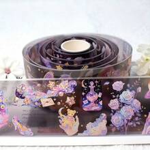 2米/卷 梦幻星空系列 PET 透明防水装饰胶带，适用于高端剪贴簿、手工日记、卡片制作 - Length:2m/78.74inch - 查看 15