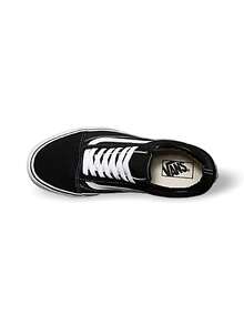 Vans Old Skool 系列男女通用休闲运动鞋，舒适轻便，缓震透气，速干，弹性好，防滑，纯色设计，易于搭配，适合健身、日常通勤、购物、旅行、街头穿搭、学校、办公室、下班后休闲等场合，常规版型，黑色 VD3HY28 - 黑色 - 查看 4