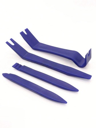 4pcs-Professional Car Interior Removal Tool Set - Scratch-Free Plastic Pry Bars, Suitable For Dashboard Clip, Door Panel Removal, Audio And Navigation Installation Tools