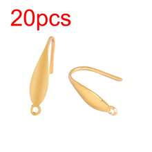 20pcs/Lot Stainless Steel Earrings Base Polygon Stalk Earring DIY Earring Findings For DIY Jewelry Making Connector Accessories - 20 Pieces# Ear Hooks - View 15