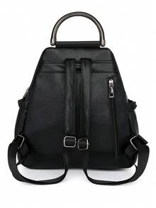 Fashion Backpack For Women Luxury Designer Rucksack Retro Style Ladies Multi-Functional Shoulder Bags Teenager Casual Travel - Black - View 6