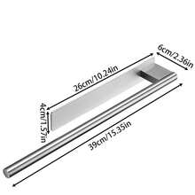 1个自粘式毛巾架 - 无需钻孔安装，壁挂式单杆浴室毛巾架，节省空间的现代设计，适用于淋浴房、浴缸和纸巾架，防锈且易于安装，是家庭浴室毛巾和配件收纳的理想之选。浴室配件 浴室工具 - 彩色 - 查看 3
