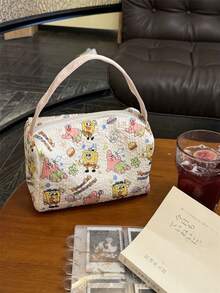 SpongeBob SquarePants 1个海绵宝宝主题化妆包 - 可爱的卡通收纳袋，方便的化妆洗漱包，户外旅行收纳包，大容量3D手提包，可装各种化妆品 - 彩色 - 查看 11