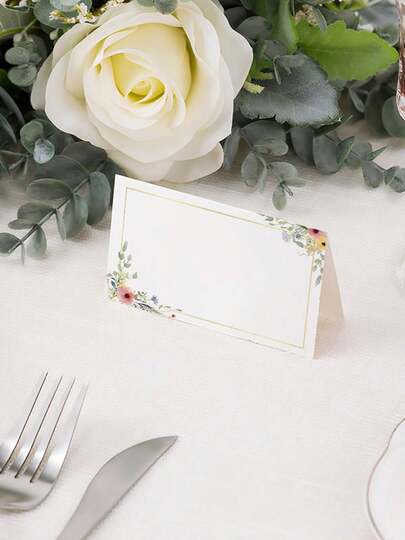 Thẻ chỗ ngồi Thẻ tên Thẻ mời Thẻ thiết kế hoa có thể ghi được Có sẵn tại nhà máy trực tiếp