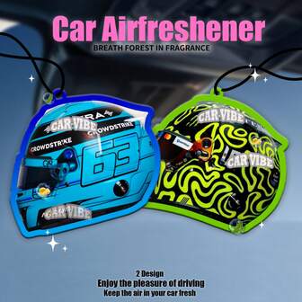 F1 Racing Motorsport, Ambientador de coche del piloto Russell, Ambientador de coche del piloto Lando, Casco de .63 y Nor, Ambientador de coche, Para rejilla de ventilación del coche, Espejo retrovisor, Pastillas perfumadas para coche, Accesorios para interior de coche, Colgante, Regalo ideal, Adecuado para fans y amigos