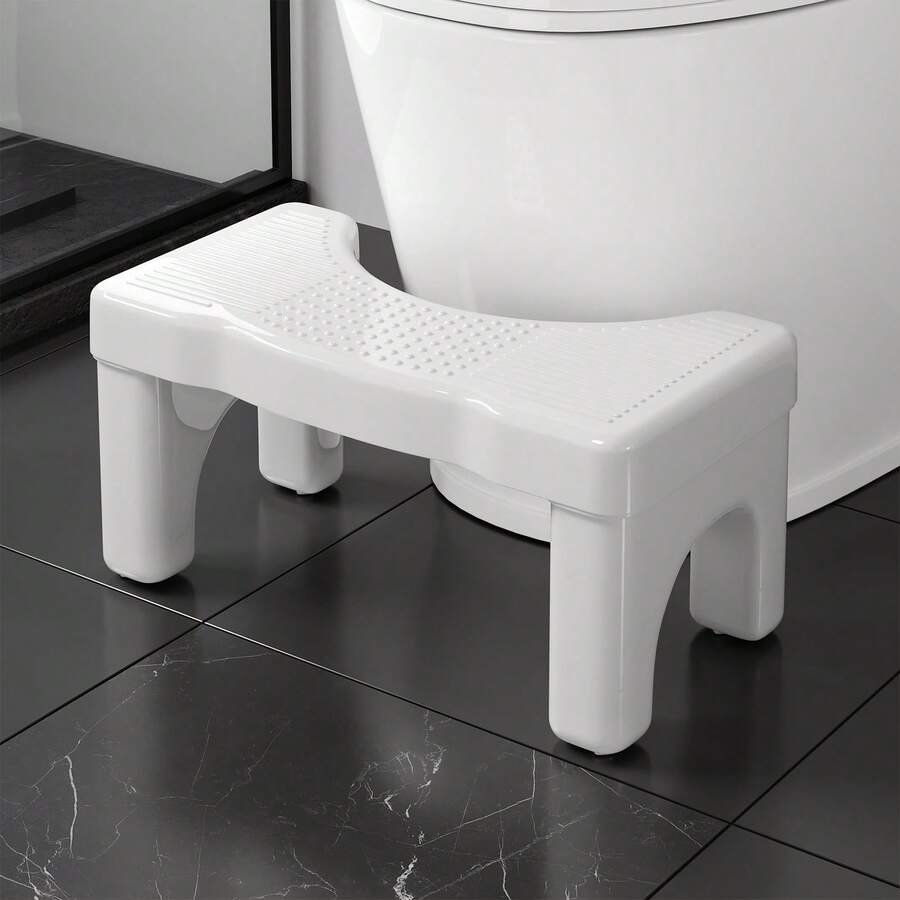 9 Inch Toilet Step Stool Squat Adult, Upgraded Toilet Feet Stool, Bathroom Poop Stools For Adults, Pooping Stool Strong Loading Bear Capacity, White, 1 Pack - trắng - Xem 1