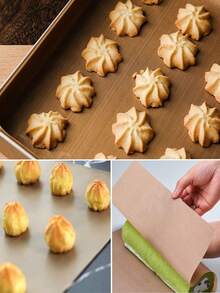 Reusable Oven Baking Paper, Dough Mat, Baking Paper 2 Pieces/4-Piece Set (30cm X 40cm) Suitable For Baking Sheets, Cake Molds, Cake Stands, Permanent Oven Paper, Baking Mat, Grill Mat, Baking, Bread Making - Multicolor - View 7