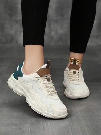 Women's Casual Sports Shoes, Breathable Mesh Sneakers, Non-Slip Durable Leather Patchwork Running Shoes, Fashionable Chunky Sneakers, Lightweight Stylish Casual Shoes For Students, Outdoor, Party, Lolita Style, All Season Lightweight Running Shoes, Warm Plush Shoes For Autumn/Winter, Personalized Fashion Waterproof Snow Boots, Warm Winter Snow Boots