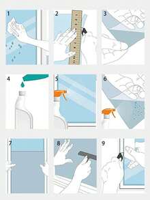 1卷黑色玻璃膜，100%遮光静电吸附窗膜，防紫外线，保护隐私，可拆卸塑料玻璃膜，适用于家庭和办公室，尺寸：17.72英寸*39.37英寸/17.72英寸*118.11英寸 - 黑色 - 查看 11