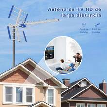 Antena de TV Digital 4K con Amplificador, para Interior/Exterior, Diversos Diseños, Regalo Agradable, Onda Terrestre Alta Definición - AT-TX-004 - Ver 2