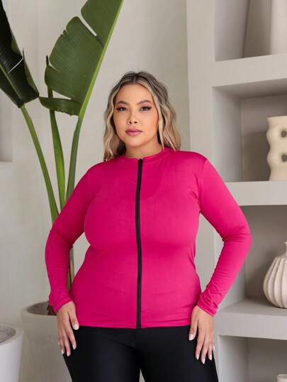 Casaquinho Casaco Feminino Fit Proteção Solar Treino Academia Ziper Slim Blusa Termica Don Modas