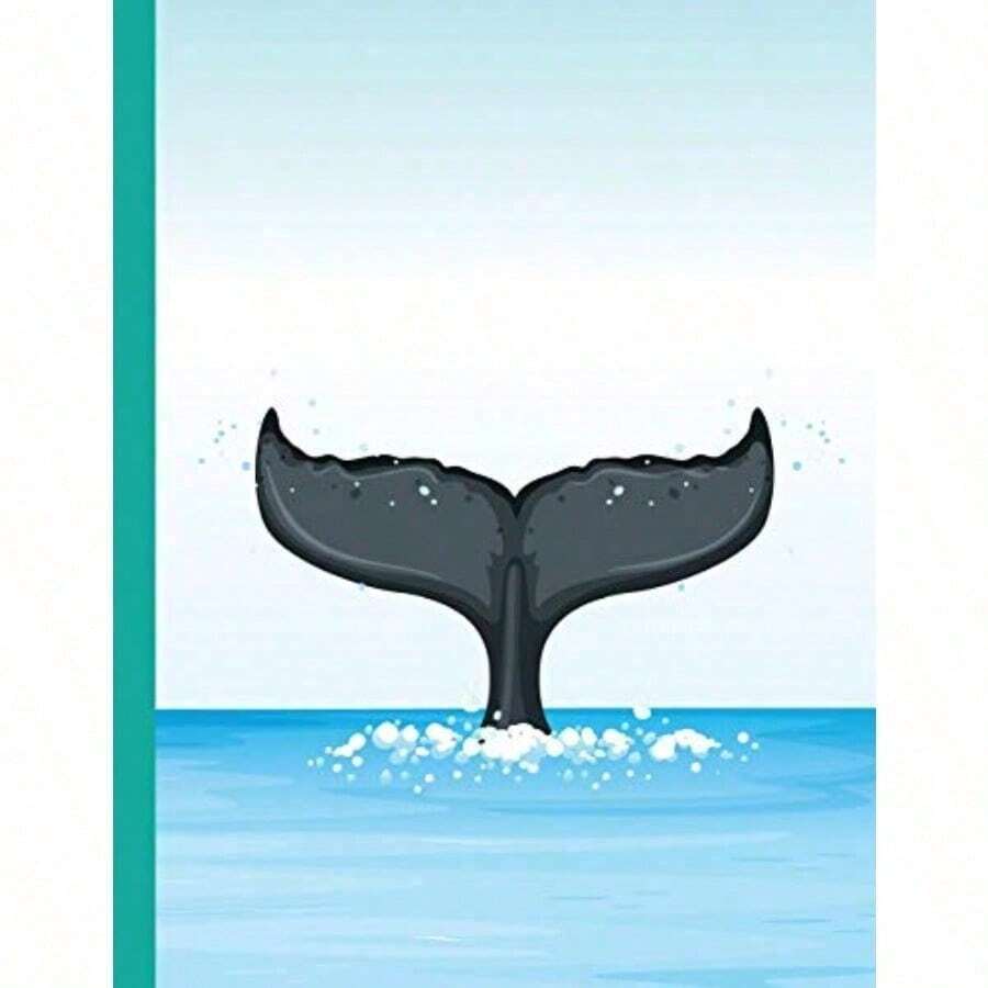 Whale Composition notebook: Blank Lined Journal Notebook Ocean notebook for Girls or Boys 8.5 x 11 lined 110 pages for kids school students and teachers - como en la foto - Ver 1