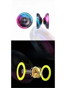 1pc Enjoyable Yo-Yo Ball New Model X4, Single Metal Alloy Yo-Yo, Professional Competition Grade YOYO (Includes 5 Strings, 1 Glove, 1 Thin Bearing) - Multicolor - View 6
