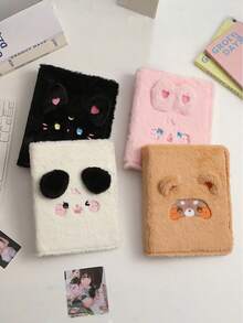 A5 Binder Photo Album, Cute Plush Photocard Holder, Kpop Idol Photocards Collect Book Album, Student School Album Notebook, Photo Card Collector Binder - Multicolor - View 5