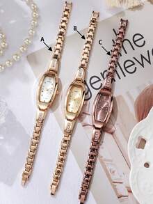 1件高端时尚、休闲、小众、百搭、精致、经典、高端、优雅设计的女士石英钢带手表，适合作为生日礼物 - 均碼 - 查看 7