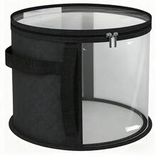 3pcs Extra Large Hat Organizers, Foldable Hat Storage Box With Transparent Window For Cowboy Hats, Sun Cap, Clothing, Toys - Black and White - View 7