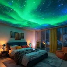 1pc Starry Sky Stargazing Projector, Creative Cosmic Galaxy Design For Children Learning, Decorative Atmosphere LED Night Light With Remote Control, USB Powered, Gorgeous Art