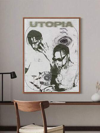 1 pieza Póster de lienzo sin marco, Pintura del arte del álbum UTOPIA, Arte de pared de lienzo, Pintura de arte para regalo, dormitorio, oficina, sala de estar, cafetería, bar, decoración de pared, hogar y decoración de dormitorio