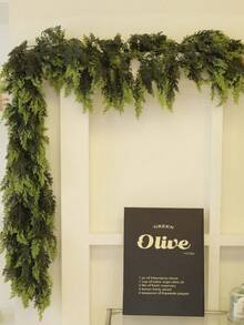1pc 180cm Artificial Pine Rattan Garland, Suitable For Christmas, Home & Room Decor In Autumn/Winter - 66 Pine and Cypress Vines - 07 - View 3