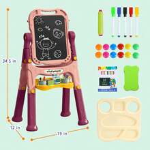 Kids Magnetic & Mechanical Drawing Boards - Pink - View 2