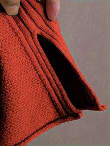 Plus Size, 's V-Neck Sweater - Soft Semi-Sheer Sweater Jacket With Collar, Winter Coat For Fall & Winter, Elegant Sweater For, Parties & Casual Outfits (Hand Wash/Dry Clean) - 紅色 - 查看 5